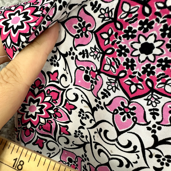 Ruby Rd Top Womens Large Pink Medallion Geometric Short Sleeve Oversized Boho - Picture 6 of 7